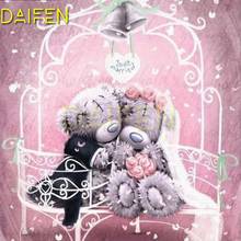 Full Round Diamond embroidery Cross stitch Flower bell rose DIY3D Diamond mosaic Full Square Diamond painting Wedding teddy bear 2024 - buy cheap