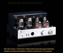 MUZISHARE 2021 New X3T EL84 Tube Amp HIFI EXQUIS Bluetooth Class A singal-ended 12ax7 Lamp Amplifier XLR Headphone 2024 - buy cheap