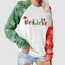 Christmas T Shirt Woman Snow Print Raglan Sleeve Top Cute Letter Printting Tee Shirts Women O Neck Long Sleeve Tops Tee Casual 2024 - buy cheap