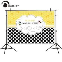 Allenjoy background for photo Gender reveal bee baby shower boy or girl newborn  party backdrop photophone photocall photozone 2024 - buy cheap