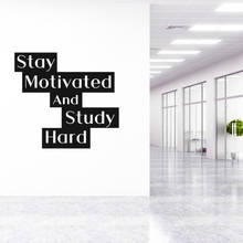 Stay Motivated Wall Sticker Decal Design Study Wall Sticker Home Bedroom Decoration A00393 2024 - buy cheap