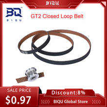 Anti-slip GT2-6MM Closed Loop Timing Belt Rubber Synchronous Belt 2GT 6mm 112 122 200 280 158 400mm for Pulley 3d Printer Parts 2024 - buy cheap