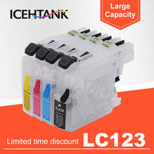 ICEHTANK-cartucho de tinta para impresora Brother LC123, LC121, LC127, LC125, LC129 XL, MFC-J4410DW, J4510DW, J4610DW, J4710DW, J470DW 2024 - compra barato