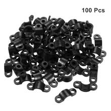 uxcell 100Pcs 3.3mm Screw Hole Nylon Cable Clamp Wire Tube Fastener Fixing Clip Curve Cable Straps Black 2024 - buy cheap