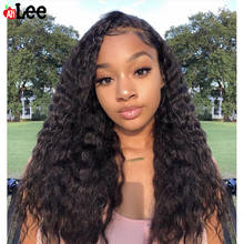 AliLee Water Wave 13x4 Lace Front Human Hair Wigs Transparent Pre Plucked For Black Women Remy 250% Density Brazilian Hair Wigs 2024 - buy cheap