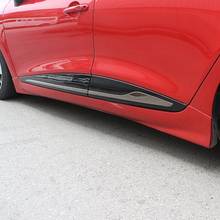 For Renault Clio 4 Black Chrome Side Door Streamer 4 Pieces (Formed). 2012 and Later.Stainless steel. A+ Quality Modified Design 2024 - buy cheap