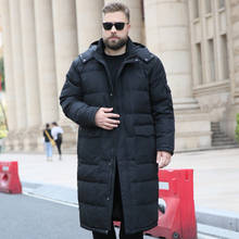 Новая зимняя мужская куртка высокого качества, модное повседневное пальто с капюшоном, толстый теплый пуховик, Мужская Зимняя парка, верхняя одежда 2024 - купить недорого