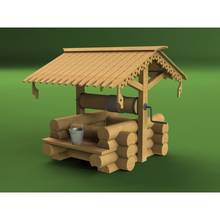 Assembled wooden model, series "Russian wooden architecture", well, scale 1:72, wood, Russia c1206 2024 - compre barato