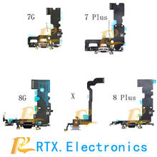 10pcs/lot For IPhone X XR XS MAX 11 6S 7 8 6 6Plus 8P 7+ 7P 6S Plus 5G 5S 5C Charging Flex Cable Charger Port USB Connector Dock 2024 - buy cheap