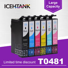ICHTANK Printer Ink Cartridges for Epson T0481 - T0486 for Stylus Photo R200 R220 R300 R300M R320 R340 RX500 RX600 RX620 RX640 2024 - buy cheap