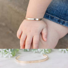 Personalized Baby Toddler Name Bracelet & Bangle Stainless Steel Engraved Heart Flower With Letter Bracelet Kids Custom Jewelry 2024 - buy cheap