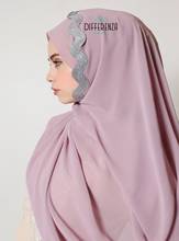 لف Hijab turbante pañuelo peinado hecho a mano bordado envoltura chal elegante Moda musulmana عمامة islámica ropa para las mujeres de África 2024 - compra barato