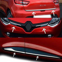 For Renault Clio 4 For Side Door Lid cover + Front Grille + Luggage bottom Trunk Lid Cover-Clio 4 Chrome set-clio 4 Accessory 2024 - buy cheap