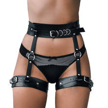 HOMELEX-arnés de pierna enjaulado para mujer, ligas de cintura, anillos góticos, cinturón para mujer, trajes de Rave 2024 - compra barato