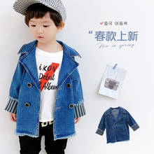 Blue Jean Spring Autumn Boy Coat Overcoat Top Kids Costume Teenage Gift Children Clothes High Quality Plus Size 2024 - buy cheap