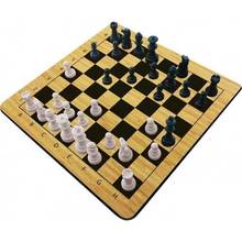 Conjunto de figura de plástico de xadrez com placa de madeira, damas e xadrez medieval 2024 - compre barato