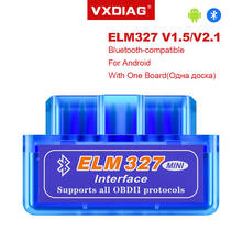 VXDIAG Mini Elm327 OBD2 Scanner Bluetooth V2.1/V1.5 code reader OBDII car diagnostic tool For Android Suppot All OBD2 Protocols 2024 - купить недорого