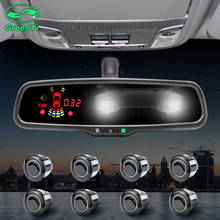 GreenYi Automatic Dimming rearview Mirror Monitor With Front Rear Parking Sensor 4/6/8 PCS sensor Radar Detector System Display 2024 - buy cheap