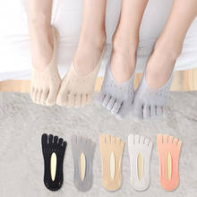 Summer Fashion Thin Toe Sock Slippers Women Lady Transparent Silicone Non-slip Five Toe Socks 2024 - buy cheap