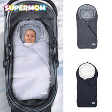 Зимний детский спальный мешок, конверт с экстрактом для новорожденных в коляске, сохраняющий тепло, уличные спальные мешки для младенцев от 0 до 18 месяцев 2024 - купить недорого
