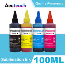 Aecteach-botella de tinta de sublimación Universal, 4 colores, 100ml, para impresoras Epson, prensa de calor, transferencia de calor 2024 - compra barato