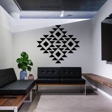 Diamante geométrico triangular design mural parede adesivo geométrico para casa sala de estar decoração removível a002379 2024 - compre barato