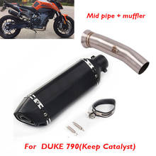 Motorcycle  Exhaust Tip Muffler System Escape Pipe Middle Mid Link Tube Connector Link Pipe Modified  for  DUKE 790 2024 - buy cheap