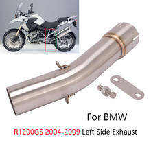 Left Side for BMW R1200GS 2004-2009 Exhaust Pipe Motorcycle 54mm Mid Link Tube Slip On 51mm Muffler Escape Stainless Steel 2024 - buy cheap