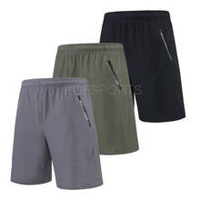2021 New Men's Running Shorts Gym Zipper Pocket Pants Tennis Basketball Soccer Training Workout 2024 - buy cheap