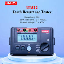 Medidor Digital de tierra UNI-T UT522, 0-400V, 0-4000 ohm, CA, medidor de resistencia de aislamiento con retención de datos y pantalla de retroiluminación lcd 2024 - compra barato
