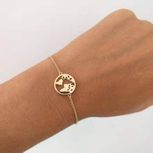 Stainless Steel World Map Bracelets & Bangles for Women Travel Jewellery Gold Chain Wanderlust Globe Bracelet Femme BFF 2024 - buy cheap