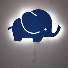 Lâmpada de madeira em formato de elefante, decoração para quarto de criança, lâmpada estilo montessori 2024 - compre barato