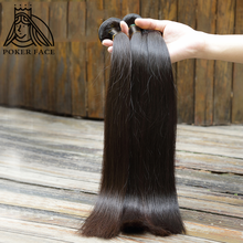 Poker Face Brazilian Virgin Hair Straight Hair 3 4 Bundles/Lot 100% Human Hair Weave Extension 8-30 inch Free Shipping 2024 - buy cheap