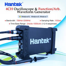 Hantek-osciloscópio digital portátil 6074bd, usb, 4ch, 70mhz, oscilografo arbitrário, com sinal gerado de 25mhz 2024 - compre barato