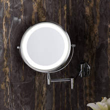 Espelho de parede para maquiagem, ajustável, redondo, 7 polegadas, 1x/5x, ampliação, cosmético, banheiro 2024 - compre barato