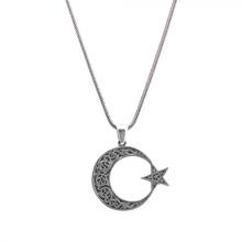 925 Sterling Silver Moon Star Silver Necklace 2024 - buy cheap