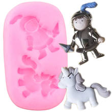 Unicorn Knight Boy Silicone Mold Cupcake Topper Fondant Molds Cake Decorating Tools Candy Polymer Clay Chocolate Gumpaste Moulds 2024 - buy cheap