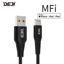 DEJI MFI USB cable for iphone 11 xr xs max ipad 2.4 fast charger 7 8 X date cable se USB charge cord 2024 - buy cheap