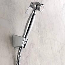 High Quality Shattaf Douche Kit Chrome Soild Brass Handheld Bidet Spray + holder + 1.2m hose  02-087 2024 - buy cheap