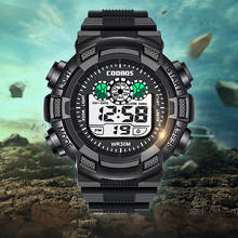 Часы наручные COOBOS Мужские Цифровые, модные спортивные электронные армейские в стиле милитари, с датой, 2021 2024 - купить недорого