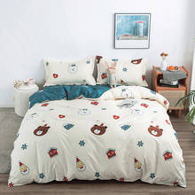 Cartoon Cute Bear Bedding Set 220x240 Quilt Covers Children Bed Sheets 150 Single Queen Duvet Cover Simple Bed Linens Bedclothes 2024 - buy cheap