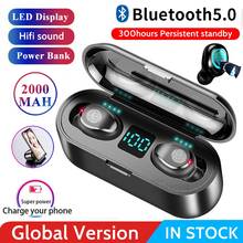 F9 Wireless Earphone Bluetooth V5.0 TWS Wireless Bluetooth Headphone LED Display With 2000mAh Power Bank Headset With Microphone 2024 - buy cheap