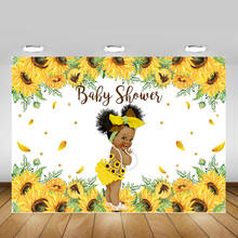 Girasoles para fiesta de bienvenida de bebé, decoración de fondo de foto de niña recién nacida, Fondo de cumpleaños de princesa, accesorios de pastel de girasol 2024 - compra barato