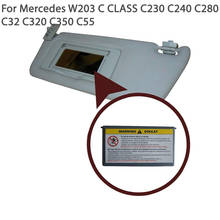 For Mercedes Sun Visor Shade Mirror W203 C CLASS C230 C240 C280 C32 C320 C350 Inner Sunshield Shield Left Front Windscreen 2024 - купить недорого