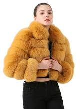 QIUCHEN PJ19021  New arrival real fox fur women winter short coat Fashion model High quality fox fur coat 2024 - buy cheap