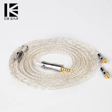 KBEAR-Cable de expansión de 24 núcleos para auriculares, Cable Chapado en plata 4N con 3,5/2,5/4,4mm con MMCX/2Pin/QDC/TFZ para KZ ZS10 PRO 2024 - compra barato