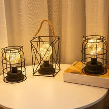 Hollow Design LED Hanging Lamp Home Bedroom Industrial Fashion Portable Hemp Rope Copper Wire Light 2024 - buy cheap