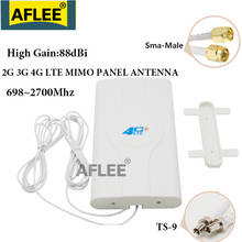 Antena móvel 3g 4g lte 700 ~ 2700mhz, antena 2 * sma/2 * crc9/2 * ts9 conector macho 4g, antena mimo do painel + 2 metros 2024 - compre barato