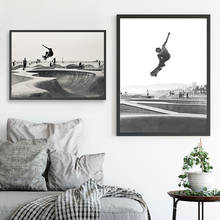 Póster Artístico en lienzo de Venice Skatepark, impresiones de ángeles, playa de Venecia, fotografía en blanco y negro, pintura, decoración artística de pared del hogar 2024 - compra barato