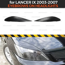 Sobrancelhas em faróis para mitsubishi lancer ix 2003-2007 abs plástico cílios cílios moldagem decoração estilo do carro tuning 2024 - compre barato